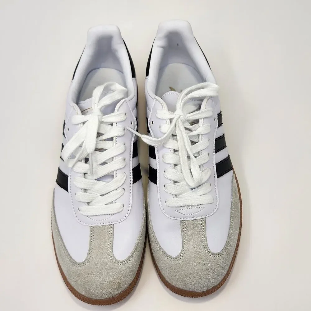 Adidas Samba OG White Black Trainers Sneakers Women Size 9.5 Leather IF0462